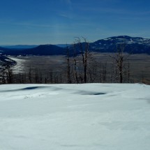 View into the Valles Caldera Supervolcano from the summit of 3096 meters high Cerro Grande